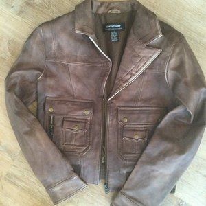 CoffeShop Faux Leather Jacket